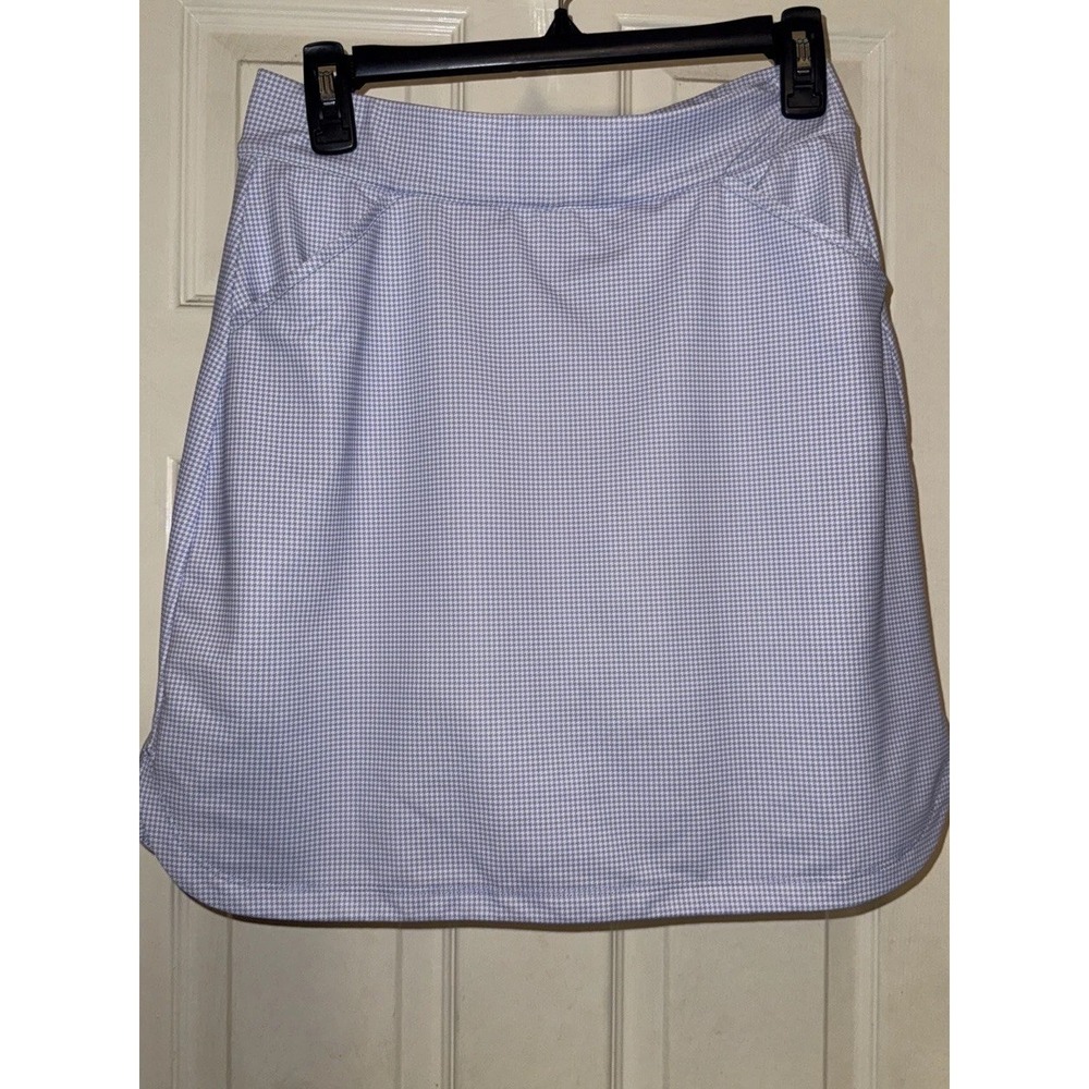 Light Blue Gingham Women's Golf Skort